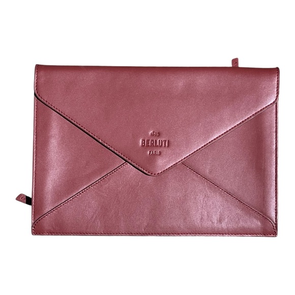Berluti Clutch Bag Calf Bordeaux A5 Snap Button Men's